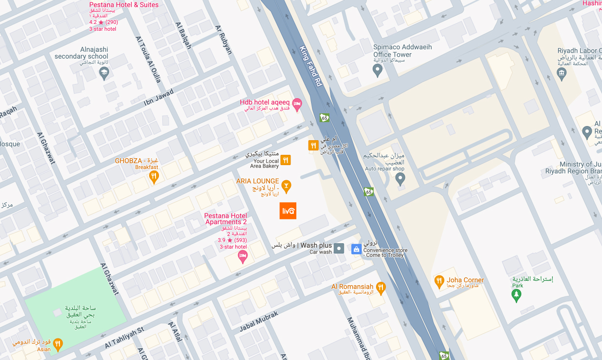 Map of Claims center in Riyadh